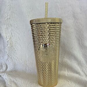 Starbucks gold venti studded metallic tumbler 2022 fall/winter